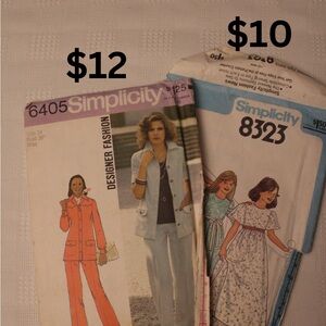 Vintage Sewing Pattern Lot – Simplicity, Butterick & Anne Adams (1960s–1980s)